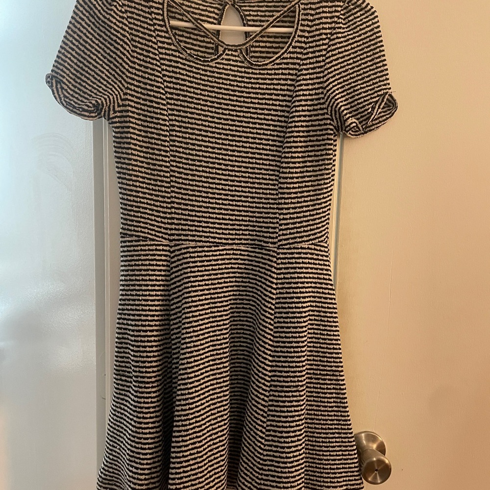 FP Beach Black and Cream Striped Dress!